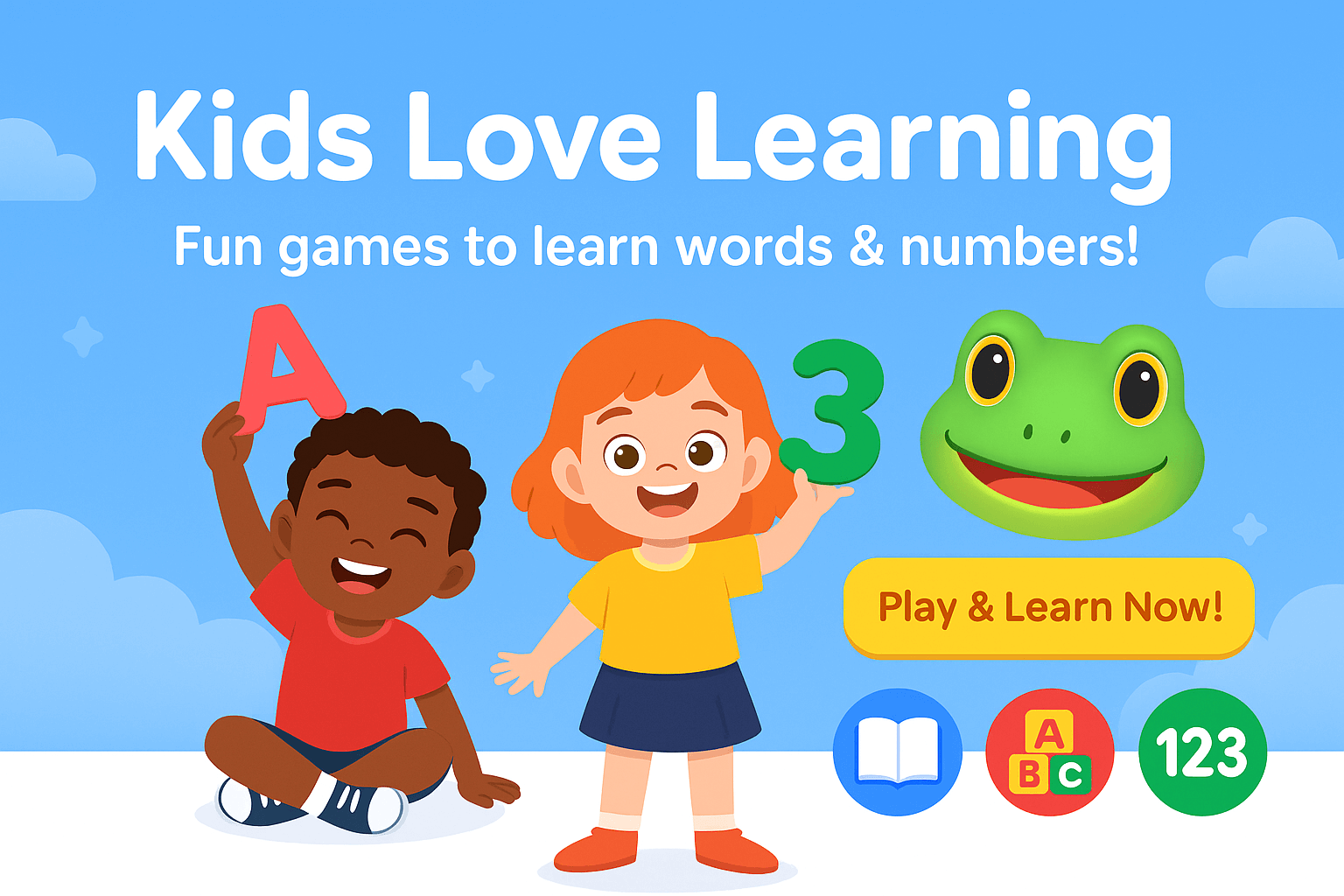 A fun illustration of kids learning
